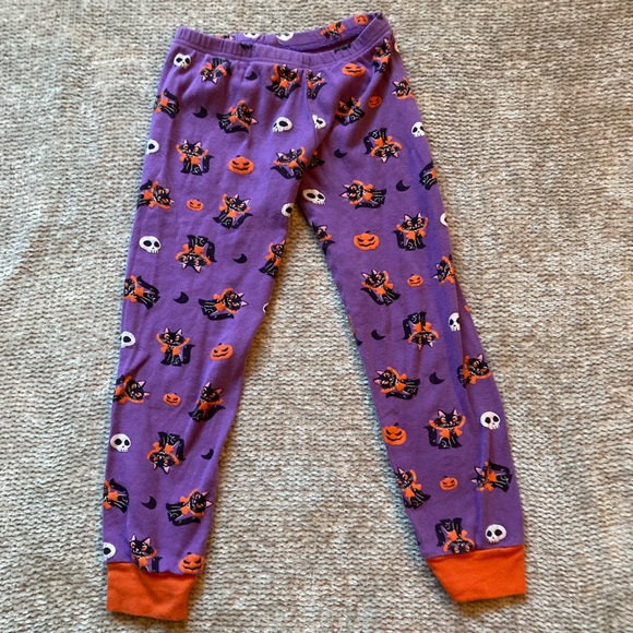 Girls Black Cat Halloween Pajama Set Vampire Kitten Jack-o-Lantern 100% Cotton - Picture 7 of 9